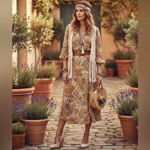 Calvin Klein Shoes Womens 9.0  Beige Celeste Wedge Pump Suede Slip On Casual